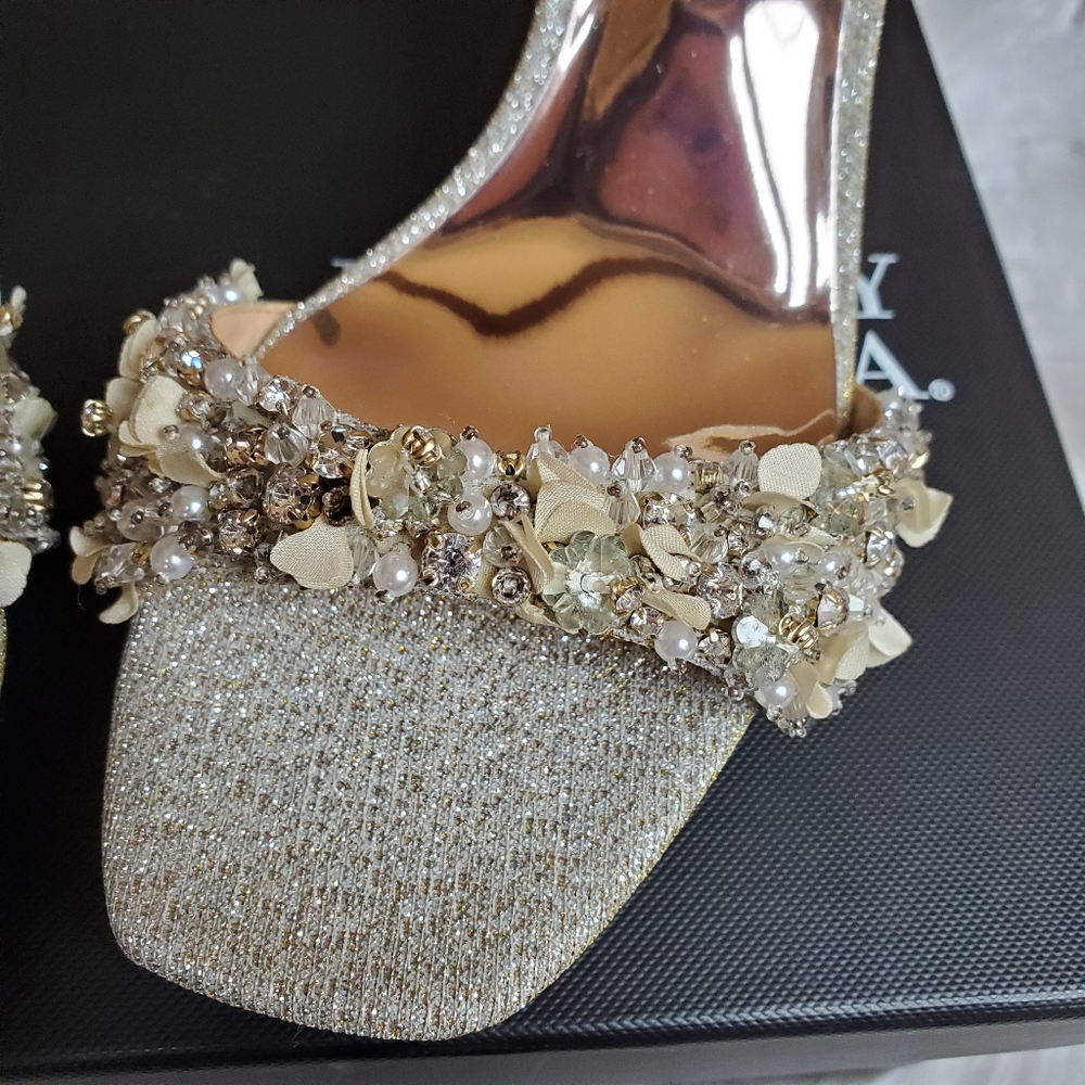 NIB Badgley Mischka 'Telissa' Kitten Heel Sandal, 5.5 - Picture 8 of 15